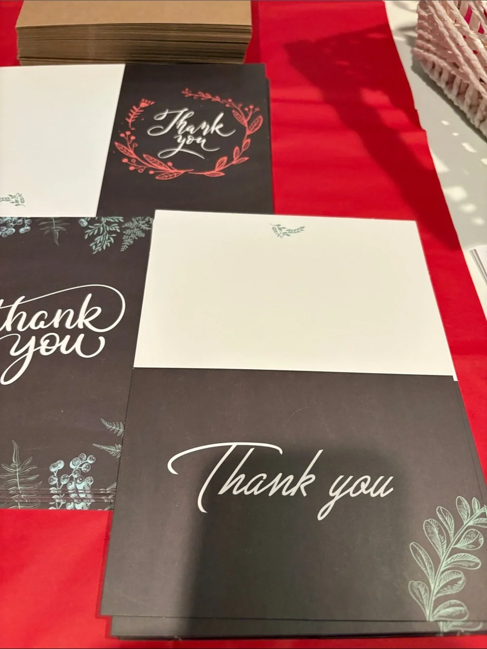 Lot of Floral  Botanical Thank You Cards T4